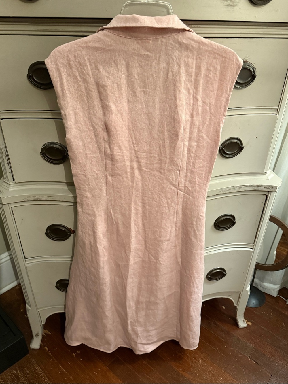 OGL Linen Blend Collared V-Neck Midi Dress S NWT - Picture 5 of 9